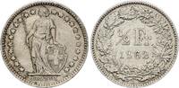 Switzerland 1/2 franc 1/2 Franc Helvetia - 1962 - B Bern - Silver -