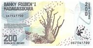 Madagascar 200 ariary 200 Ariary - Waterfall - Tree - 2022 - Serial G67 -