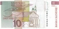 Slovenia 10 tolarjev 10 Tolarjev, Primoz Trubor - Ursuline Church -1992 - Serial GM -