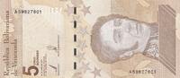 Venezuela 100000 bolivares 5 Bolivares - Simon Bolivar - Battle of Carabobo - 29-04-2021 - Serial A -