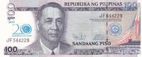 Philippines 100 piso 100 Piso - Manuel A. Roxas - 2013 - Serial JF -