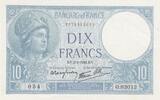 10 francs 1941 Frankreich 10 Francs - Minerva - 02-01-1941 - Serial O.83013 I / ST
