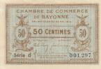 France 50 centimes 50 Cents - Bayonne Chamber of Commerce - 22-05-1916 - Seriel d -