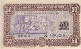 France 50 centimes 50 Cents - Belfort Chamber of Commerce - 12-10-1921 - Serial A -