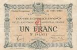 France 1 franc 1 Franc - Avignon Chamber of Commerce - 1914 - Number 184 -