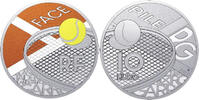 France 10 euros Roland Garros 2025 - 10 Euros Silver proof 2025 Colour -