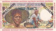 1000 francs 1955 Martinique 1000 Francs Fisherman - Specimen - 1955 I / ST