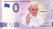Argentina 0 euro 0 Euro Souvenir - Papa Franciscus - In Memoriam 1936-2025 - in Color - 2025 -