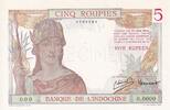 French India 5 roupies 1945 5 Rupees - Specimen - ND (1945) I / ST 2,685.38 £  +  8.67 £ shipping