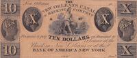 USA 10 dollars 1850-1859 10 Dollars - New Orleans Canal and Banking Co. ... 95.58 £  +  8.67 £ shipping