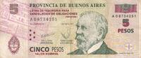 Argentina 5 pesos Billet Argentina 5 pesos 2001 -
