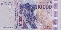West AFrican States 10000 francs 10000 Francs - Mask - Birds - 2021 - Letter A ( Ivory Coast) - P.NEW -