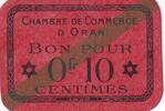 Algeria 10 centimes 10 Cents - Chambre de commerce of Oran - 1920 - P.141.57 -