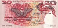 Papua New Guinea 20 kina 20 Kina - Bird of Paradise - Head of boar - ND (1981) - Serial SBC - P.10a -