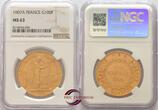 France 100 Francs 1907-A Republic NGC MS63