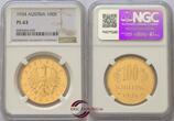 Austria 100 Schilling 1934 Republic NGC PL63