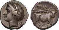 Campania, Neapolis AR nomos 275-250 BC Nymph facing left/man-headed bull ss 811.82 &pound;649.46 &pound;  +  34.18 &pound; shipping