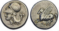 Corinthia, Corinth AR stater Athena, figure of Athena Promachos right/Pegasus, pedigree to before 1941 -