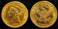 USA 5 Dollars 1881 USA, 5 Dollars, 1881, Liberty Kopf, 8,35 g/900 Gold, vz  713.67 £  +  58.95 £ shipping