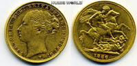 Australien 1 Sovereign 1886 Mzz. M, Victoria, 7,96 g/917 Gold, S318, vz  931.10 £  +  58.95 £ shipping