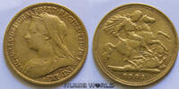 GB 1/2 Sovereign 1901 Victoria 1837-1901, 3,91 g/917 Gold, S448, s  444.23 £  +  58.95 £ shipping