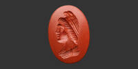 GANYMEDE - RED JASPER Roman Intaglio -