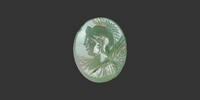 MINERVA VICTORIOUS - CHROME CHALCEDONY Roman Intaglio -