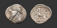   PARTHIAN KINGDOM - MITHRADATES II Drachm SS+ 236.97 &pound;  +  29.62 &pound; shipping