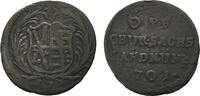 Sachsen-Albertinische Linie 6 Pfennig Friedrich August I. 1694-1733 -