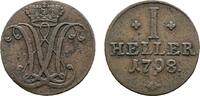 Hessen-Kassel Cu Heller Wilhelm IX. 1785-1803 -