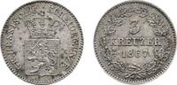 Hessen-Darmstadt 3 Kreuzer Ludwig III. 1848-1877 -