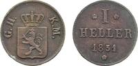 Hessen-Darmstadt Cu Heller Ludwig III. 1848-1877 -