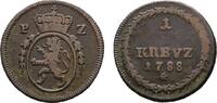 Pfalz-Birkenfeld-Zweibrücken Cu 1/2 Kreuzer Carl II. August 1775-1795 -