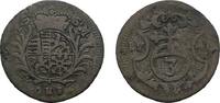 Sachsen-Coburg-Saalfeld 3 Pfennig Christian Ernst und Franz Josias 1729-1745 -