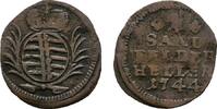 Sachsen-Coburg-Saalfeld Cu Heller Christian Ernst und Franz Josias 1729-1745 -