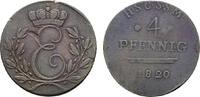 Sachsen-Coburg-Saalfeld Cu 4 Pfennig Ernst 1806-1826 -
