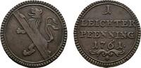 Bamberg, Bistum Cu Leichter Pfennig Adam Friedrich von Seinsheim 1757-1779 -