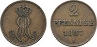 Braunschweig-Calenberg-Hannover Cu 2 Pfennig Ernst August 1837-1851 -