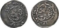 Coburg, thüringische Münzstätte Pfennig auf Würzburger Schlag Friedrich der Strenge 1353-1381 -
