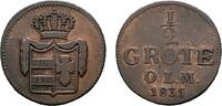 Oldenburg Cu 1/2 Grote Paul Friedrich August 1829-1853 -