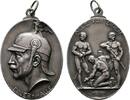 Brandenburg-Preußen Tragbare Hochovale Medaille Wilhelm II. 1888-1918 -