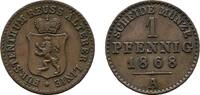 Reuss, ältere Linie zu Obergreiz Cu Pfennig Heinrich XXII. 1859-1902 -