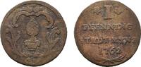 Augsburg, Stadt Cu Pfennig 1762 Selten. Winz. Schrötlingsfehler, VF