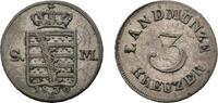 Sachsen-Meiningen 3 Kreuzer Bernhard Erich Freund 1803-1866 -
