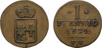 Waldeck Cu Pfennig Georg Heinrich 1813-1845 -