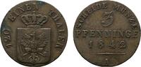 Brandenburg-Preußen Cu 3 Pfennig Friedrich Wilhelm IV. 1840-1861 -