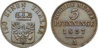 Brandenburg-Preu&szlig;en Cu 3 Pfennig 1857 A Friedrich Wilhelm IV. 1840-1861 ... 21.16 &pound;  +  4.23 &pound; shipping