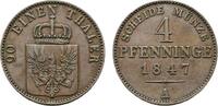 Brandenburg-Preu&szlig;en Cu 4 Pfennig 1847 A Friedrich Wilhelm IV. 1840-1861 ... 21.16 &pound;  +  4.23 &pound; shipping