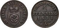 Lippe-Detmold Cu Pfennig Paul Friedrich Emil Leopold 1851-1875 -