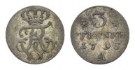 Brandenburg-Preußen 3 Pfennig Friedrich Wilhelm II. 1786-1797 -